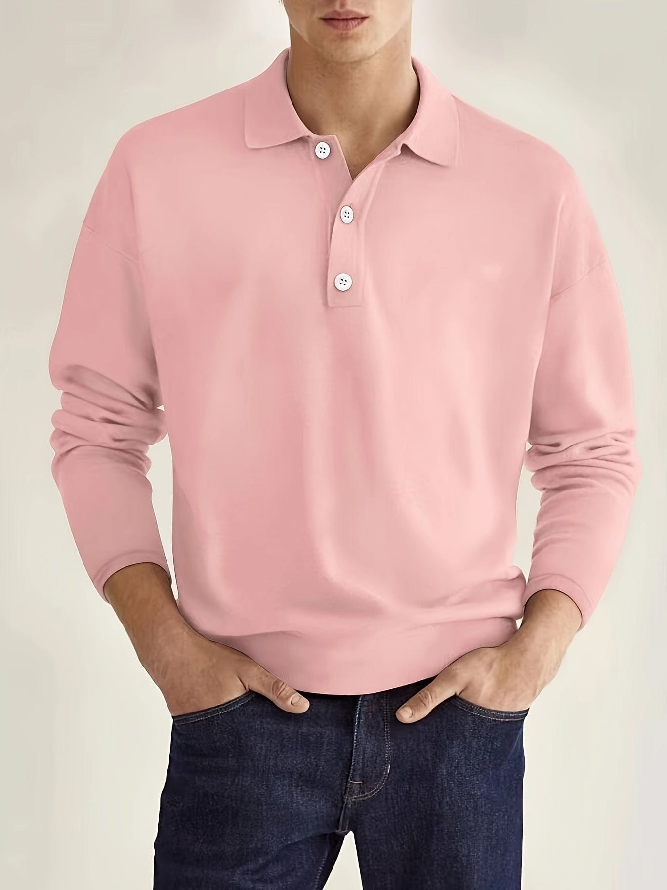 Théo|Herenpoloshirt met lange mouwen
