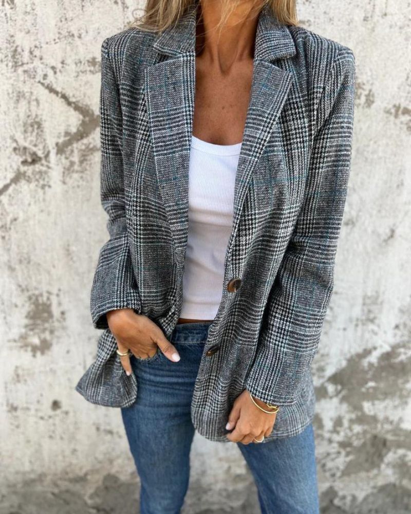 Abby - Klassieke geruite blazer