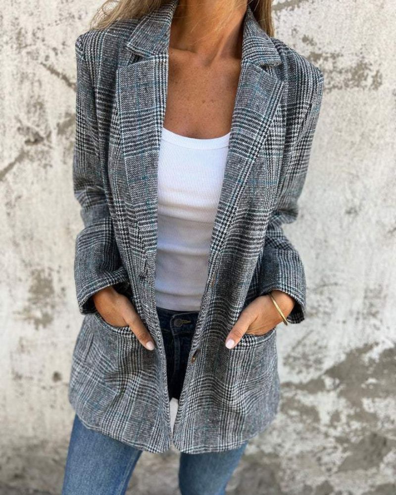 Abby - Klassieke geruite blazer