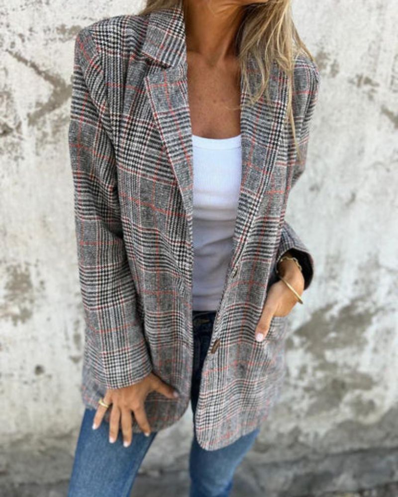 Abby - Klassieke geruite blazer
