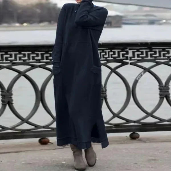 Doris™ Maxi-jurk van wol en katoen