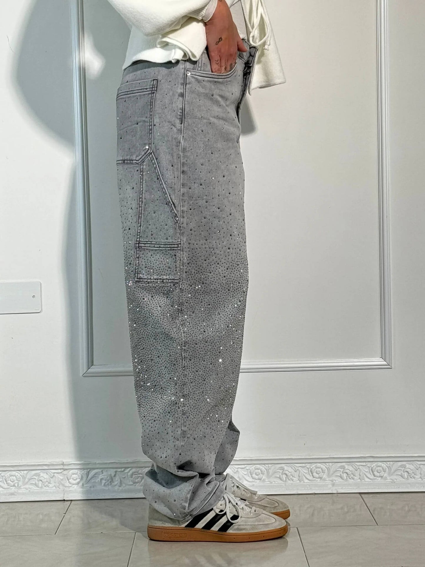 Belle™ Glinsterende damesjeans