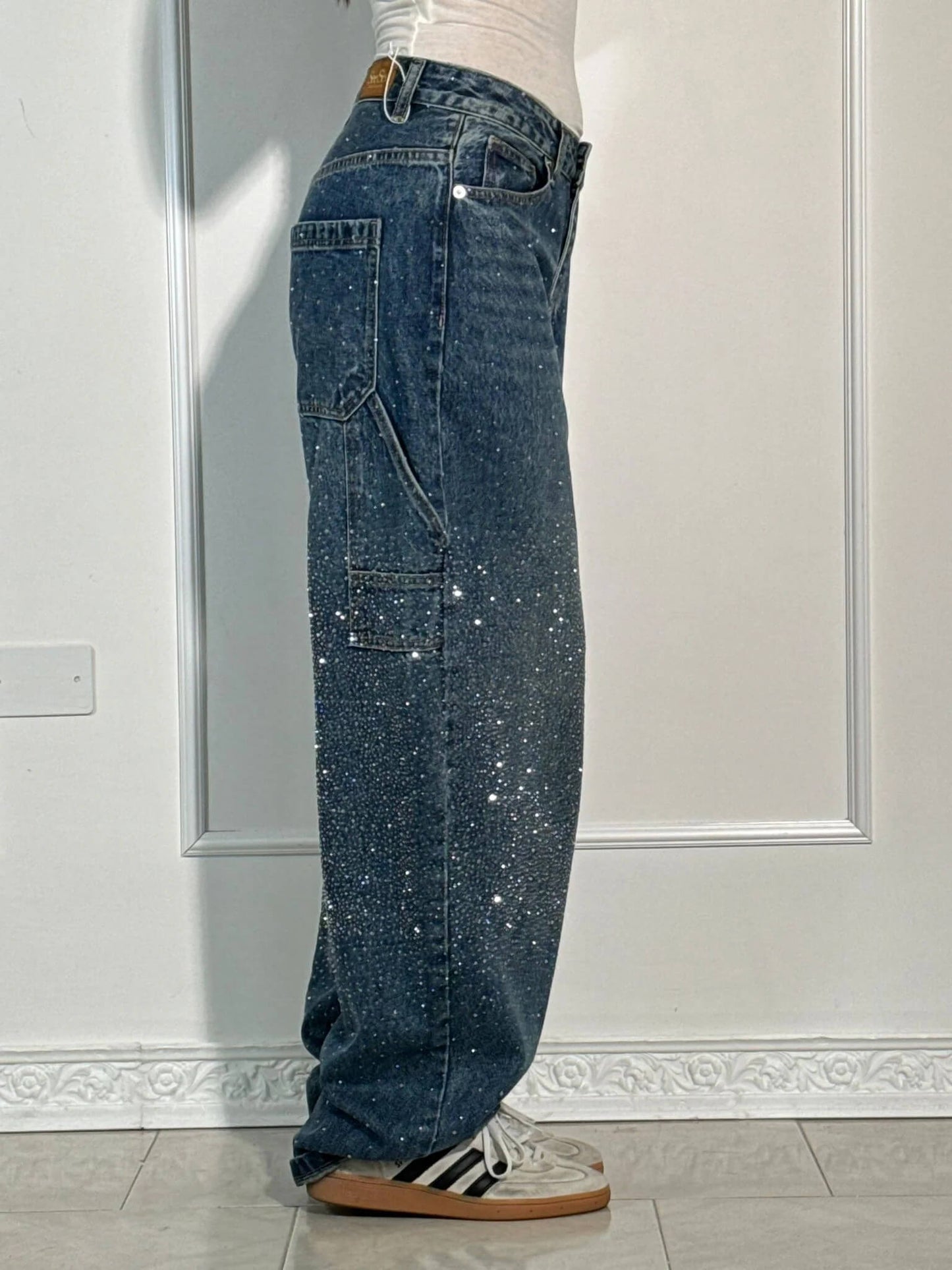 Belle™ Glinsterende damesjeans