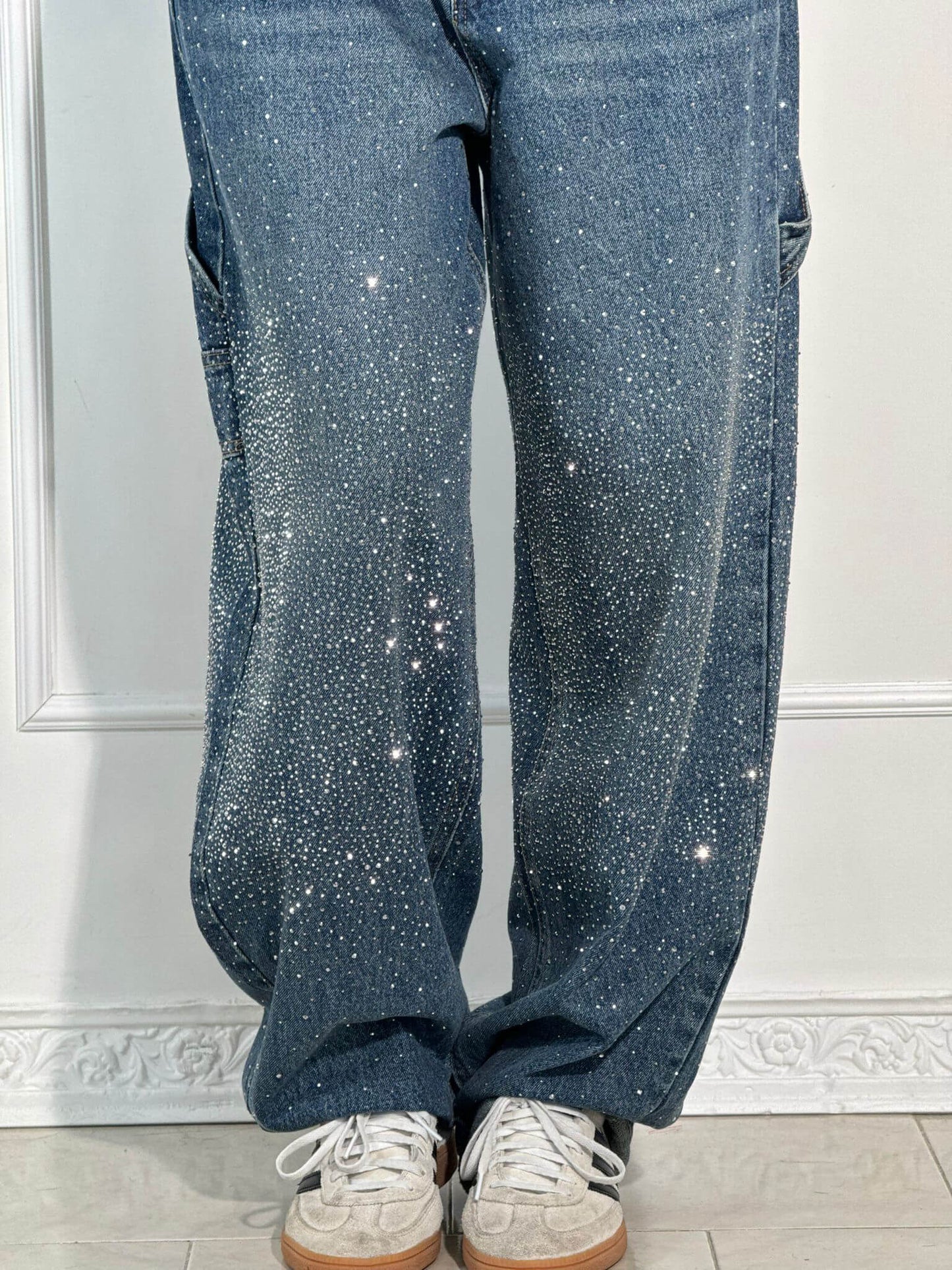 Belle™ Glinsterende damesjeans