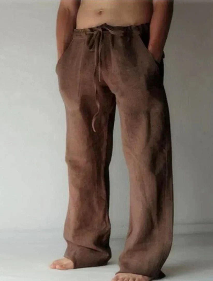 Arthur - heren baggy linnen broek