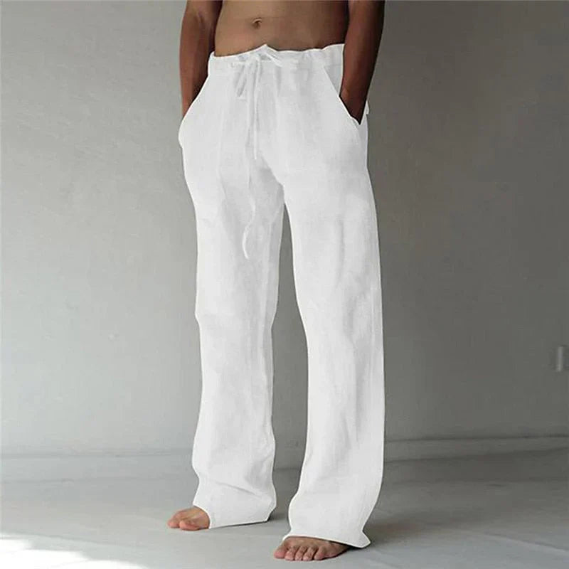 Arthur - heren baggy linnen broek