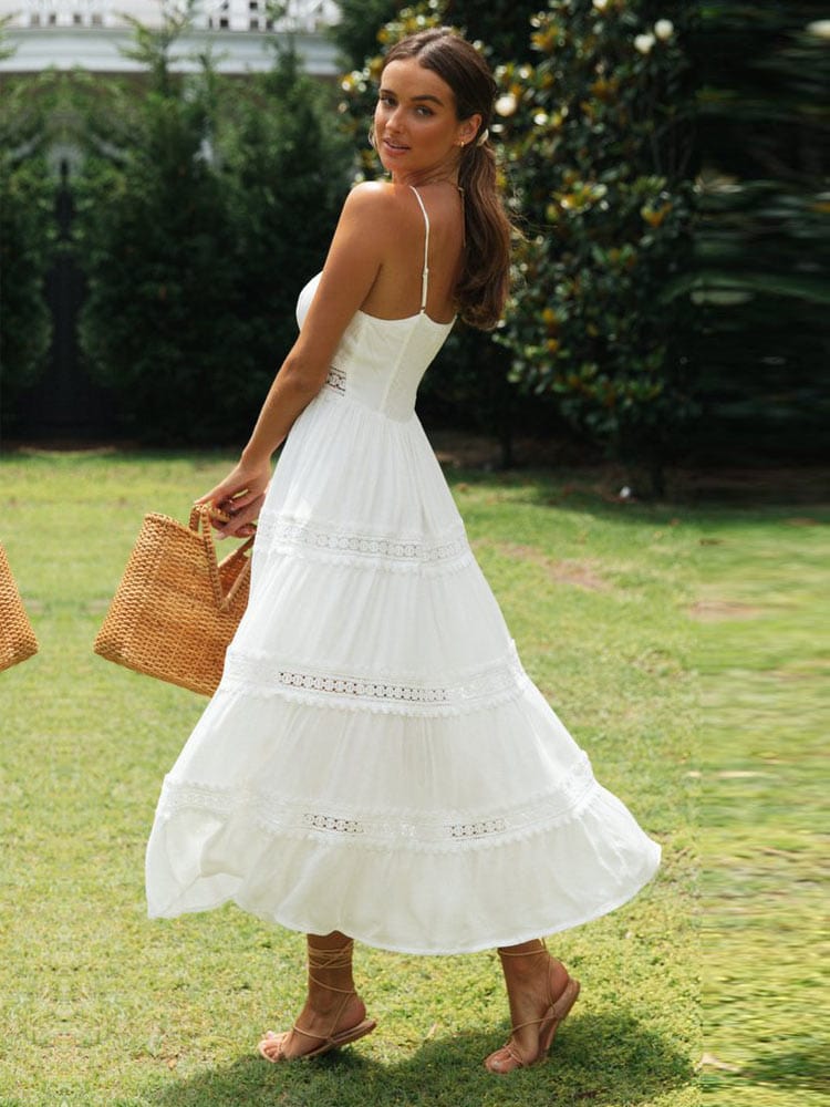 Sophie™ - Witte Maxi Strandjurk