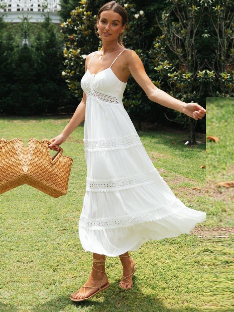 Sophie™ - Witte Maxi Strandjurk