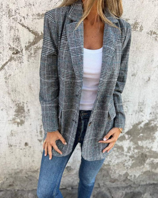 Abby - Klassieke geruite blazer