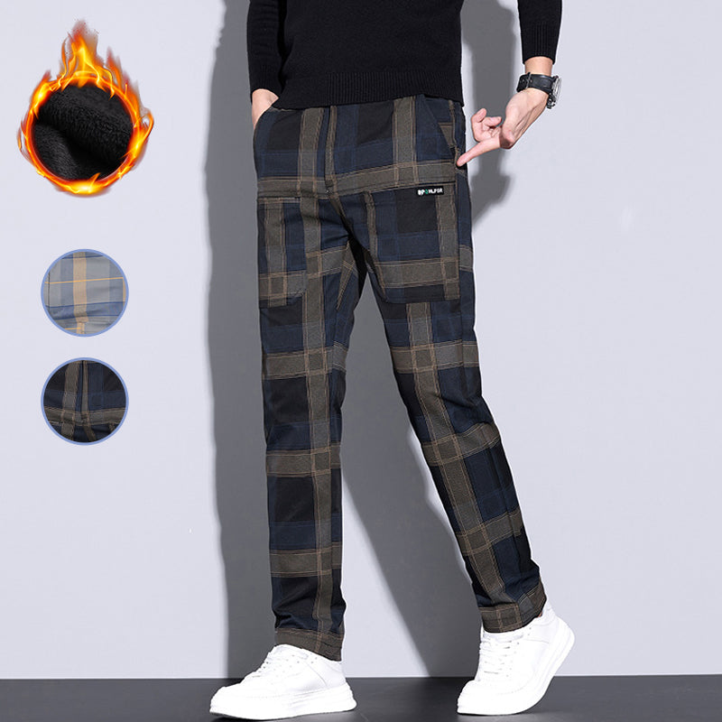 Heren Casual Geruite Broek met Zakken
