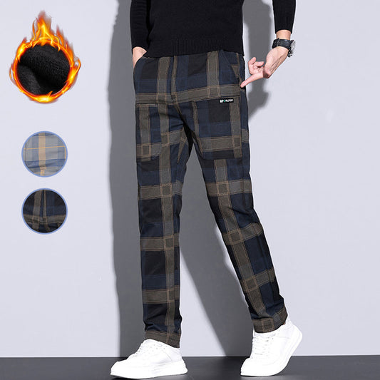 Heren Casual Geruite Broek met Zakken