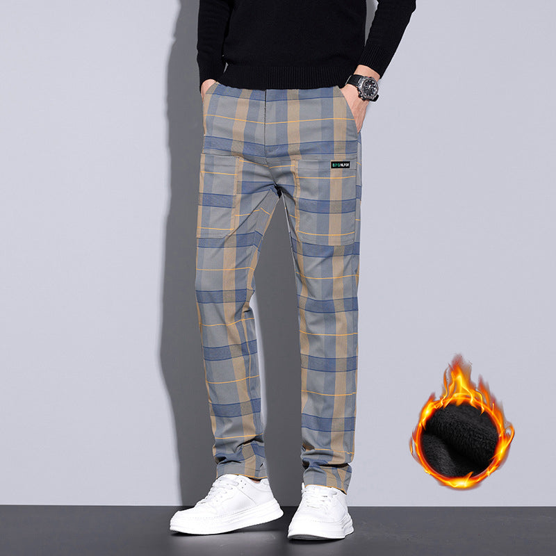 Heren Casual Geruite Broek met Zakken