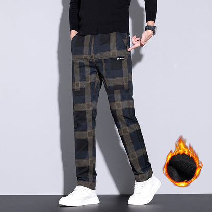 Heren Casual Geruite Broek met Zakken